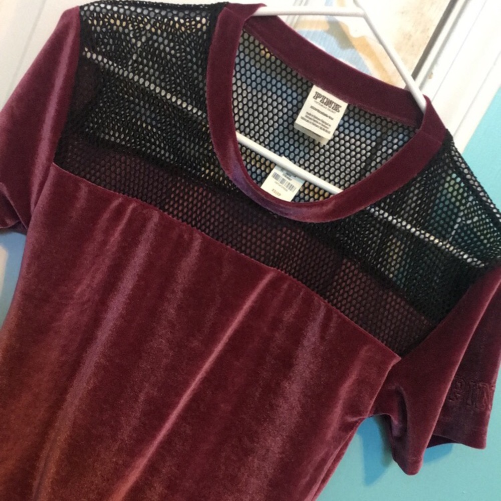 VS Pink velvet top
